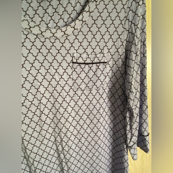 SOMA Soft Blue Geometric Night Dress Sz XS - Picture 7 of 8